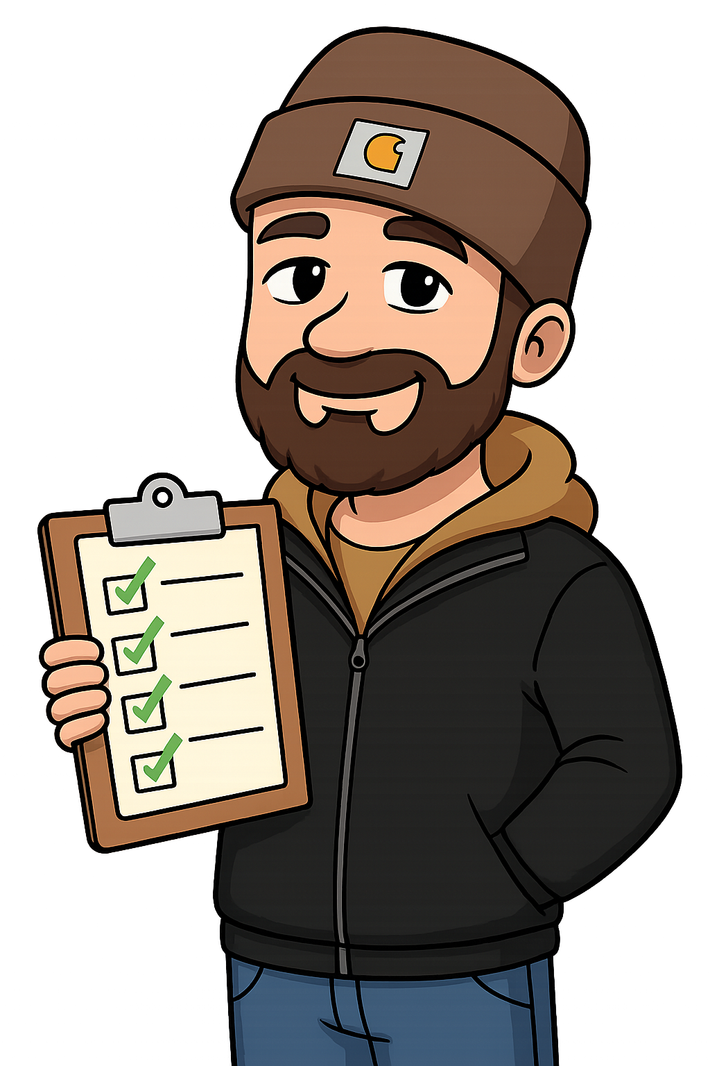 RV camping packing checklist illustration